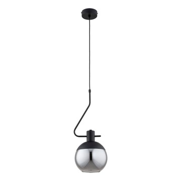 Hanglamp aan een koord VELTO ENIGMA 1xE27/15W/230V zwart/gerookt