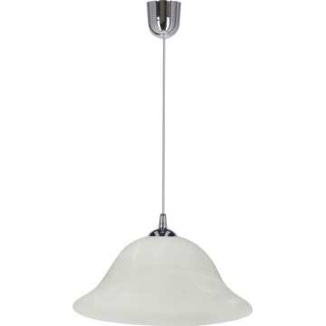 Hanglamp aan een koord VERA 1xE27/60W/230V glanzend chroom/wit