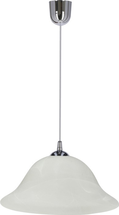 Hanglamp aan een koord VERA 1xE27/60W/230V glanzend chroom/wit