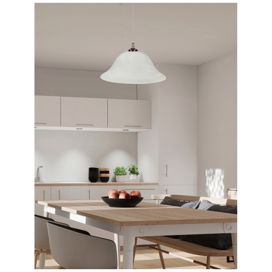 Hanglamp aan een koord VERA 1xE27/60W/230V koper/wit