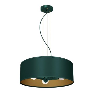 Hanglamp aan een koord VERDE 3xE27/60W/230V groen