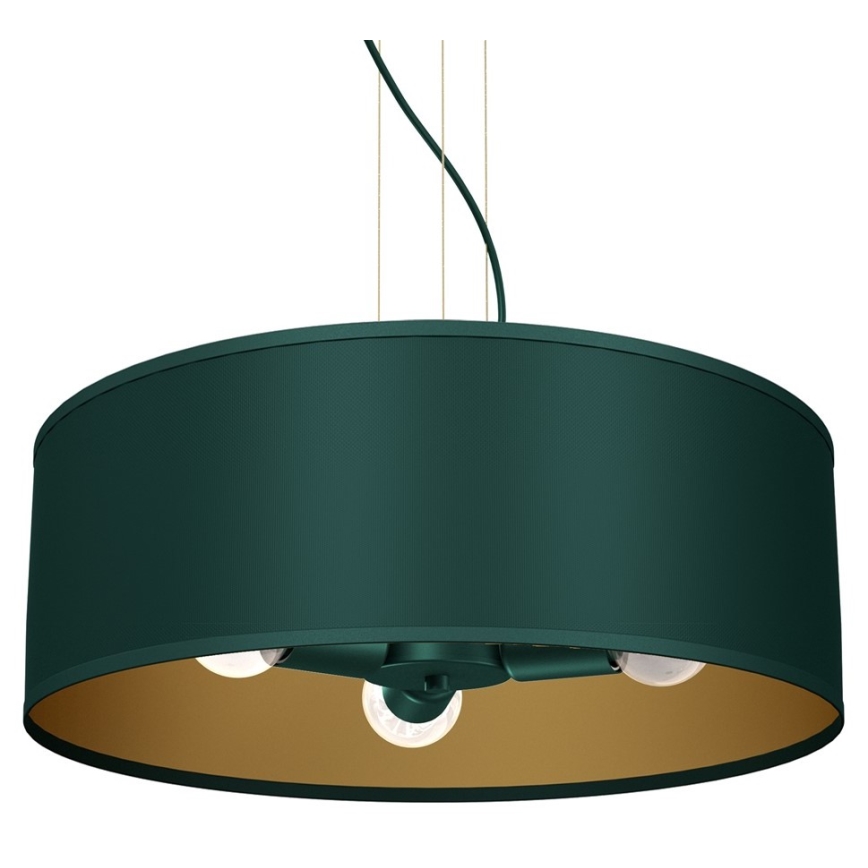 Hanglamp aan een koord VERDE 3xE27/60W/230V groen