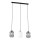 Hanglamp aan een koord VERDI 3xE27/15W/230V zwart/grijs/wit