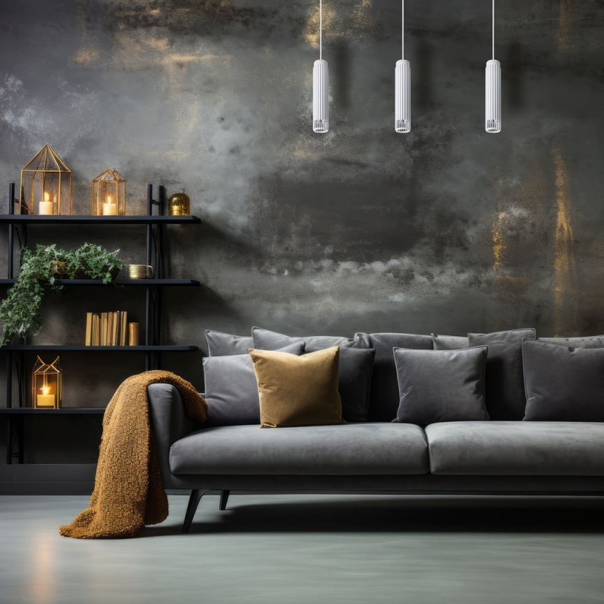 Hanglamp aan een koord VERTICAL 1xGU10/8W/230V wit