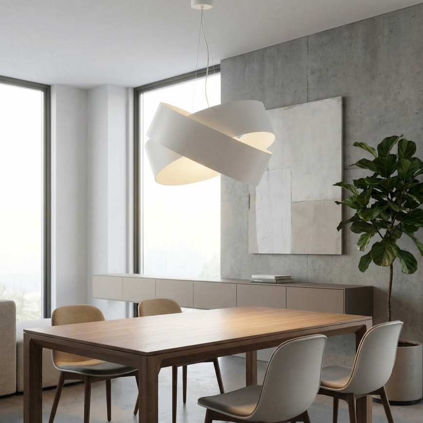 Hanglamp aan een koord VIENO 3xE27/15W/230V wit