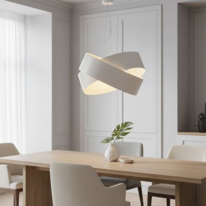 Hanglamp aan een koord VIENO 3xE27/15W/230V wit