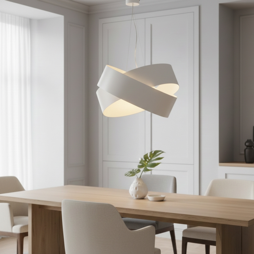 Hanglamp aan een koord VIENO 3xE27/15W/230V wit