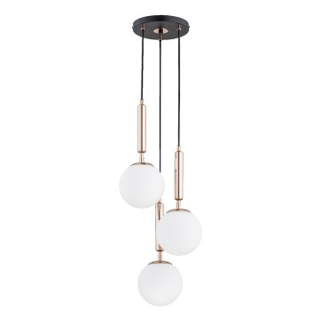 Hanglamp aan een koord VOLDA 3xE14/10W/230V diameter 28 cm messing