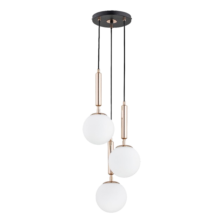 Hanglamp aan een koord VOLDA 3xE14/10W/230V diameter 28 cm messing