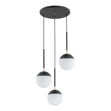 Hanglamp aan een koord VOLDA 3xE14/10W/230V diameter 44 cm zwart