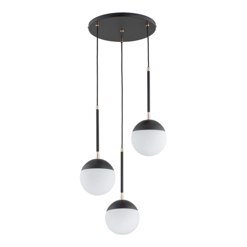 Hanglamp aan een koord VOLDA 3xE14/10W/230V diameter 44 cm zwart