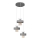 Hanglamp aan een koord VOLTA 3xE27/15W/230V diameter 42 cm grijs