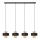 Hanglamp aan een koord VOLTA 4xE27/15W/230V zwart/gouden