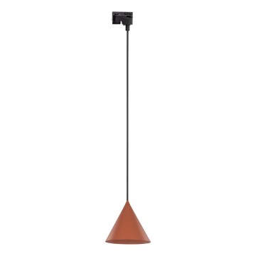 Hanglamp aan een koord voor 1-fase railsysteem CONO 1xE27/15W/230V zwart/baksteen