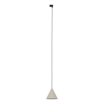 Hanglamp aan een koord voor 1-fase railsysteem CONO 1xE27/15W/230V zwart/beige