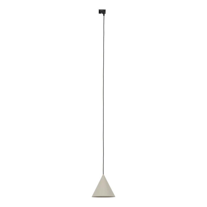 Hanglamp aan een koord voor 1-fase railsysteem CONO 1xE27/15W/230V zwart/beige
