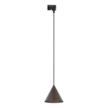 Hanglamp aan een koord voor 1-fase railsysteem CONO 1xE27/15W/230V zwart/bruin