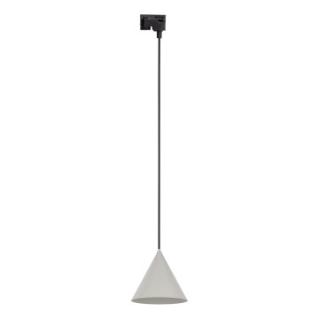 Hanglamp aan een koord voor 1-fase railsysteem CONO 1xE27/15W/230V zwart/grijs
