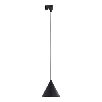 Hanglamp aan een koord voor 1-fase railsysteem CONO 1xE27/15W/230V zwart
