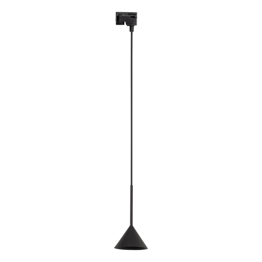 Hanglamp aan een koord voor 1-fase railsysteem CONO MINI 1xGU10/10W/230V zwart