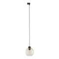 Hanglamp aan een koord voor 1-fase railsysteem CUBUS 1xE27/15W/230V zwart/gerookt beige