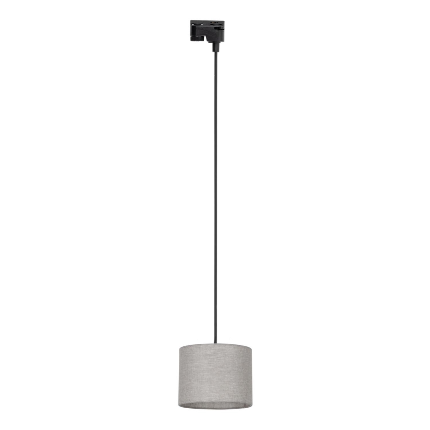 Hanglamp aan een koord voor 1-fase railsysteem TRACER 1xE27/15W/230V diameter 20 cm zwart/grijs