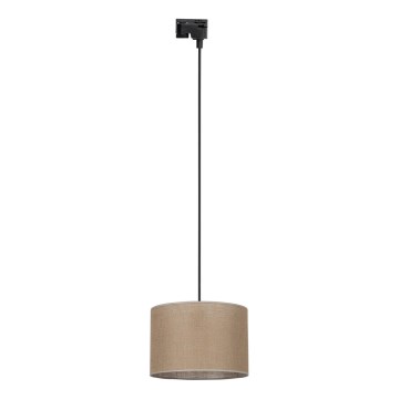 Hanglamp aan een koord voor 1-fase railsysteem TRACER 1xE27/15W/230V diameter 30 cm zwart/bruin