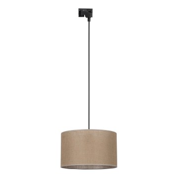 Hanglamp aan een koord voor 1-fase railsysteem TRACER 1xE27/15W/230V diameter 38 cm zwart/bruin