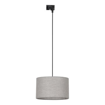 Hanglamp aan een koord voor 1-fase railsysteem TRACER 1xE27/15W/230V diameter 38 cm zwart/grijs