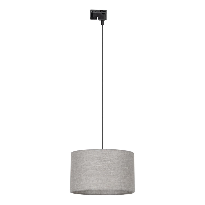 Hanglamp aan een koord voor 1-fase railsysteem TRACER 1xE27/15W/230V diameter 38 cm zwart/grijs
