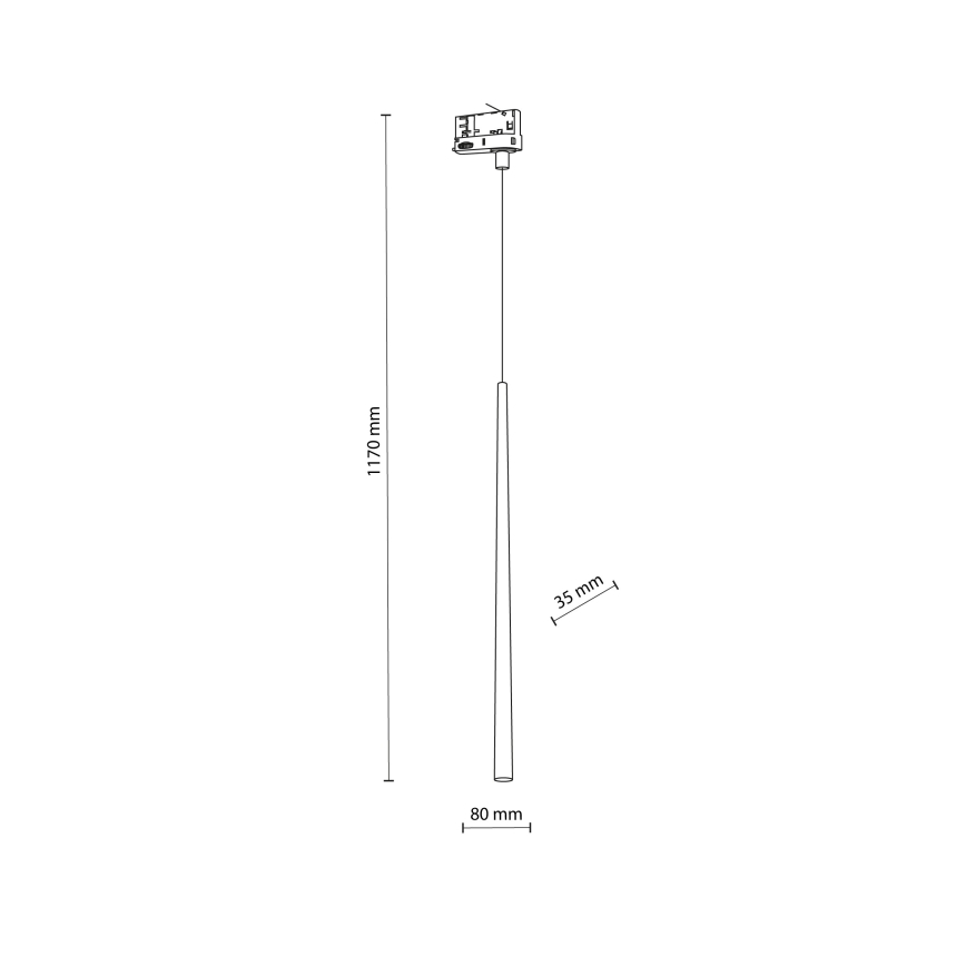 Hanglamp aan een koord voor een 3-fase rail systeem PIANO 1xG9/8W/230V goud/zwart