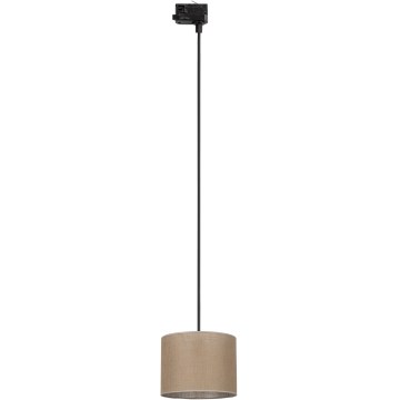 Hanglamp aan een koord voor een 3-fase rail systeem TRACER 1xE27/15W/230V diameter 20 cm zwart/bruin