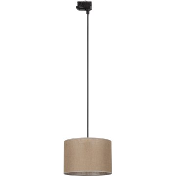 Hanglamp aan een koord voor een 3-fase rail systeem TRACER 1xE27/15W/230V diameter 30 cm zwart/bruin