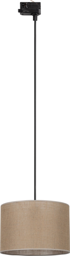 Hanglamp aan een koord voor een 3-fase rail systeem TRACER 1xE27/15W/230V diameter 30 cm zwart/bruin