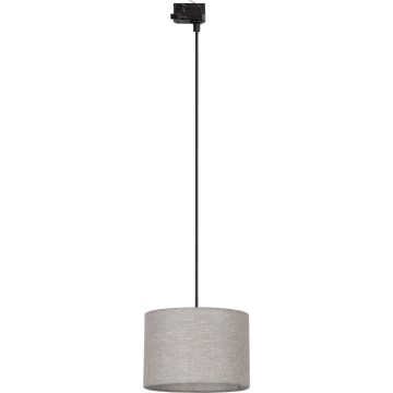 Hanglamp aan een koord voor een 3-fase rail systeem TRACER 1xE27/15W/230V diameter 30 cm zwart/grijs