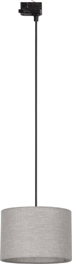 Hanglamp aan een koord voor een 3-fase rail systeem TRACER 1xE27/15W/230V diameter 30 cm zwart/grijs