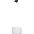 Hanglamp aan een koord voor een 3-fase rail systeem TRACER 1xE27/15W/230V diameter 30 cm zwart/wit