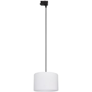 Hanglamp aan een koord voor een 3-fase rail systeem TRACER 1xE27/15W/230V diameter 30 cm zwart/wit