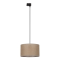 Hanglamp aan een koord voor een 3-fase rail systeem TRACER 1xE27/15W/230V diameter 38 cm zwart/bruin