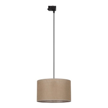 Hanglamp aan een koord voor een 3-fase rail systeem TRACER 1xE27/15W/230V diameter 38 cm zwart/bruin