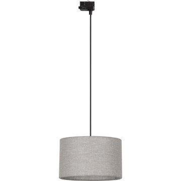 Hanglamp aan een koord voor een 3-fase rail systeem TRACER 1xE27/15W/230V diameter 38 cm zwart/grijs