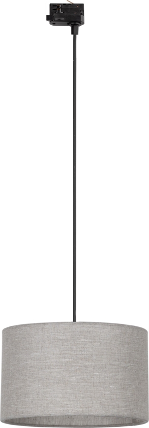 Hanglamp aan een koord voor een 3-fase rail systeem TRACER 1xE27/15W/230V diameter 38 cm zwart/grijs