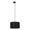 Hanglamp aan een koord voor een 3-fase rail systeem TRACER 1xE27/15W/230V diameter 38 cm zwart
