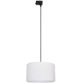 Hanglamp aan een koord voor een 3-fase rail systeem TRACER 1xE27/15W/230V diameter 38 cm zwart/wit
