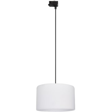 Hanglamp aan een koord voor een 3-fase rail systeem TRACER 1xE27/15W/230V diameter 38 cm zwart/wit