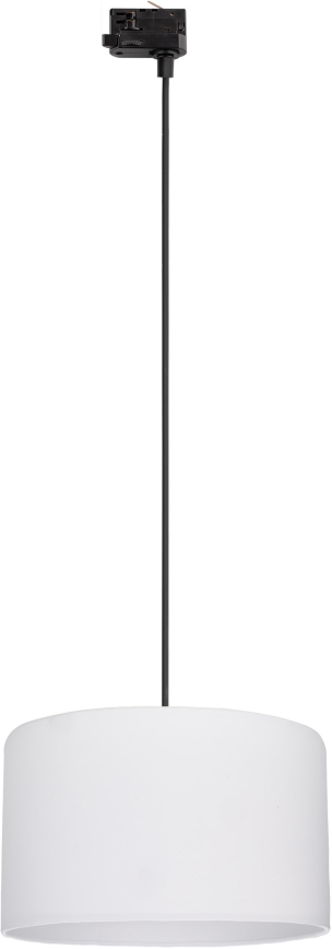 Hanglamp aan een koord voor een 3-fase rail systeem TRACER 1xE27/15W/230V diameter 38 cm zwart/wit