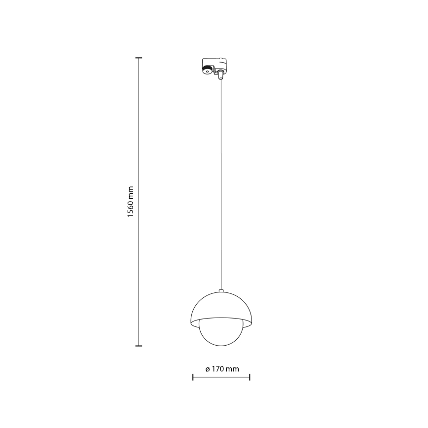 Hanglamp aan een koord voor 1-fase railsysteem BONO 1xG9/8W/230V zwart