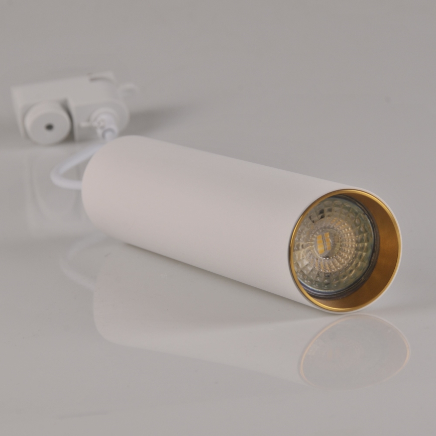 Hanglamp aan een koord voor een rail Systeem MARIBEL 3xGU10/10W/230V + 1 m rails systeem wit