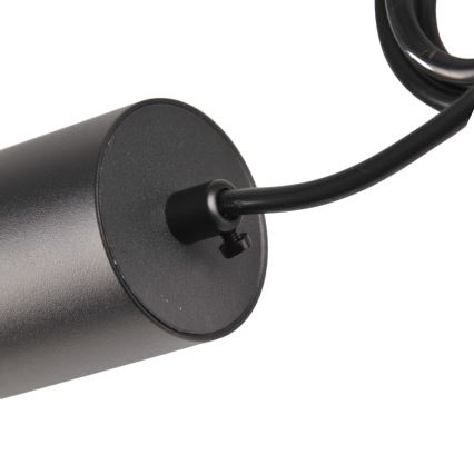 Hanglamp aan een koord voor een rail Systeem MARIBEL 3xGU10/10W/230V + 1 m rails systeem zwart