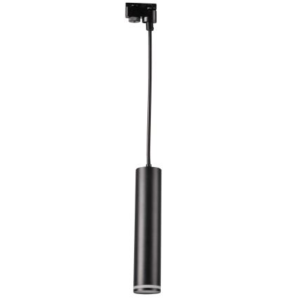 Hanglamp aan een koord voor een rail Systeem PARIJS 3xGU10/10W/230V + 1 m rails systeem zwart